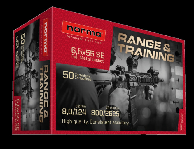Norma 6,5x55 SE Range & Training 124gr FMJ