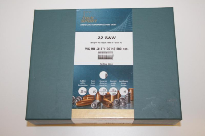 H&N .32 S&W, WC HB 314/100 HS 500pcs