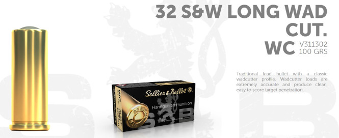 Sellier & Bellot .32S&W WC 100gr