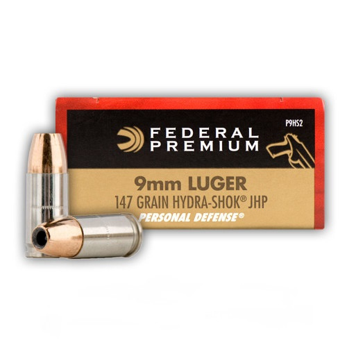 Federal Premium 9mm 147gr Hydra-Shok JHP
