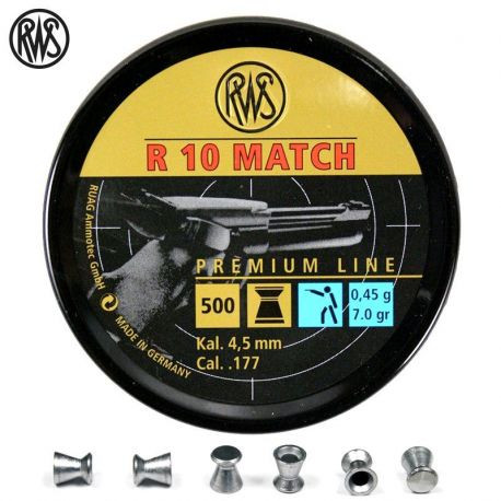 RWS R10 Match 4,5mm 0,45g 500pcs 4,49mm