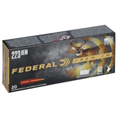 Federal Premium .223rem 60gr Nosler Partition 20st