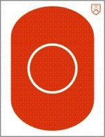 H-J A-Oval 3 39cm röd, papp