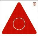 H-J A Triangel 2 29cm röd, papp