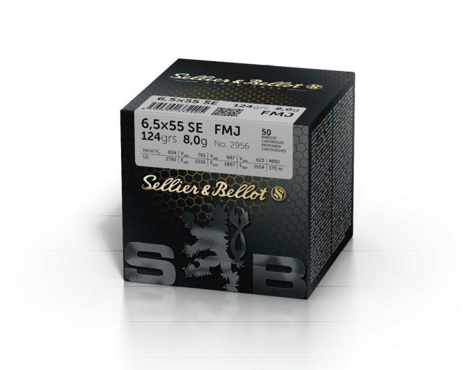 Sellier & Bellot 6,5x55 124gr FMJ - 50st