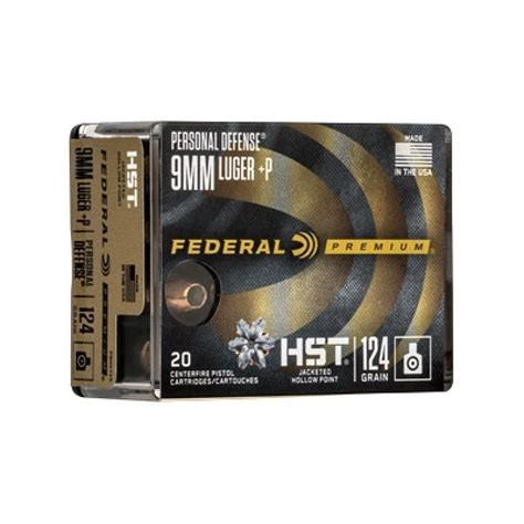 Federal Personal Defence Ammo 9x19+p HST 124gr 20st